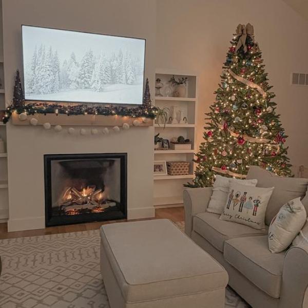 New Fireplace Insert Christmas Picture 11-29-2021